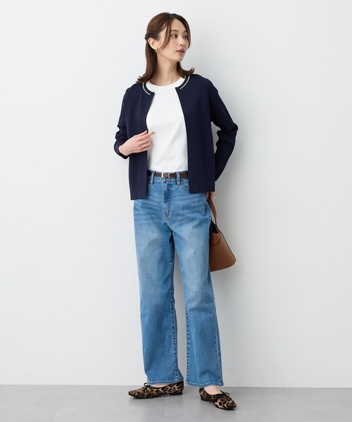 パンツ ストレッチストレートデニムパンツ「大きいサイズあり・新色追加」 レディースの画像