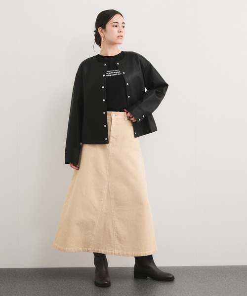 LE CERCLE par rope' ブルゾン アウター シンセティックレザーブルゾン