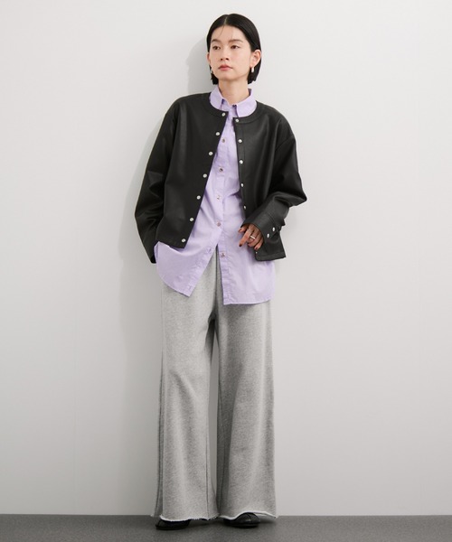 LE CERCLE par rope' ブルゾン アウター シンセティックレザーブルゾン