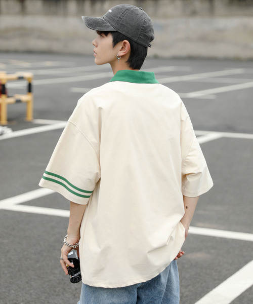 「neos」 半袖ポロシャツ X-LARGE ベージュ メンズ_画像5