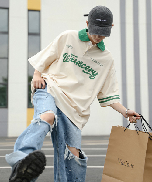 「neos」 半袖ポロシャツ X-LARGE ベージュ メンズ_画像6