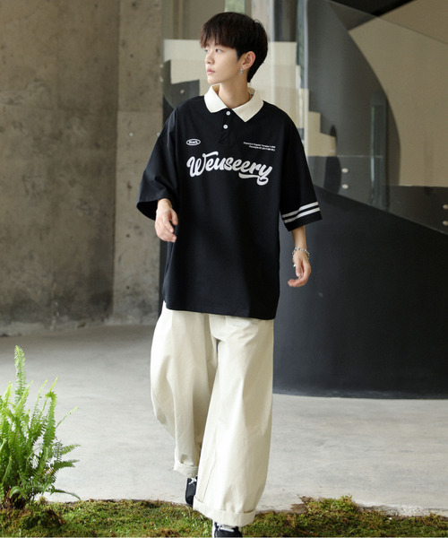 「neos」 半袖ポロシャツ X-LARGE ベージュ メンズ_画像8