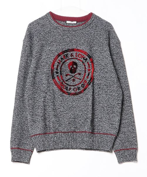 MARK&LONA 　長袖トレーナー　サイズ48 L MARK&LONA（マークアンドロナ） 「MARK & LONA」 長袖ニット 48 グレー