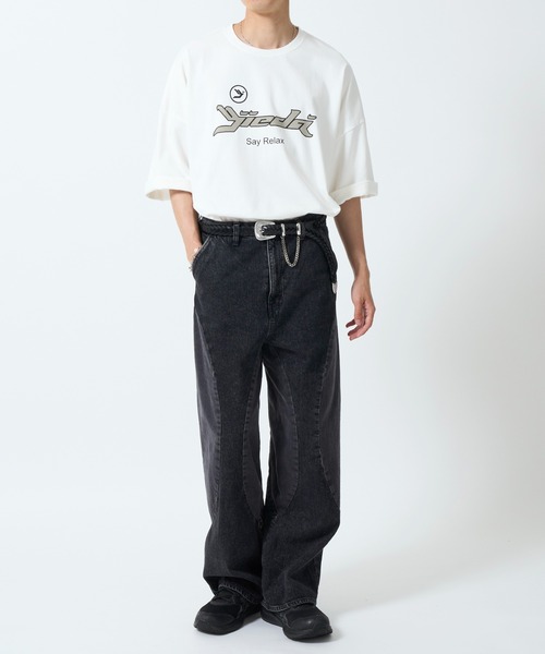 「Jieda」 半袖Tシャツ FREE ブラック メンズ_画像6