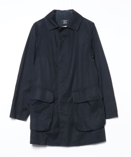 LA8068 TOCCA トッカ ステンカラーコート 濃紺 バルーン袖 2 TOCCA（トッカ） コート アウター ENVELOPE コート レディース