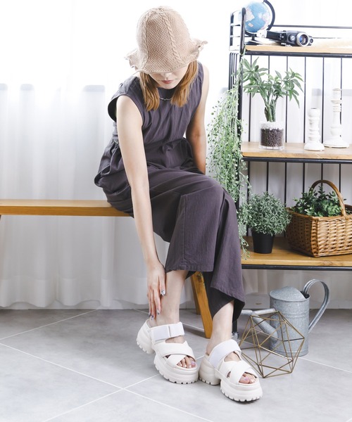 「attagirl」 フラットサンダル M ブラック レディース_画像6