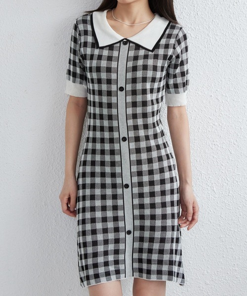 「MAISON DE THERESE」 ニットワンピース FREE ブラック レディース_画像3