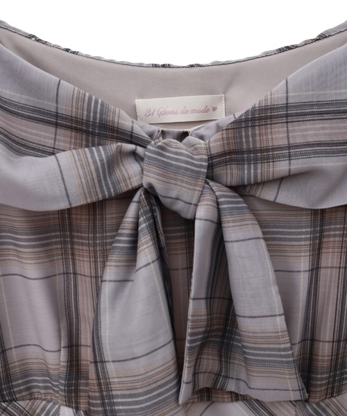 「31 Sons de mode」 半袖ワンピース 36 グレー レディース_画像5