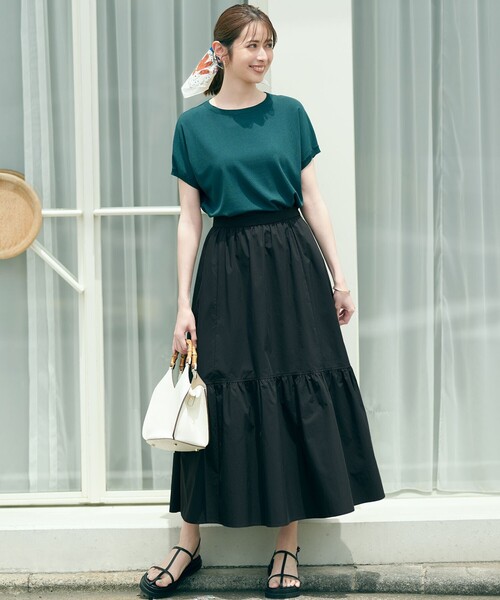 「23区」 半袖ニット 38 ブラック レディース_画像3