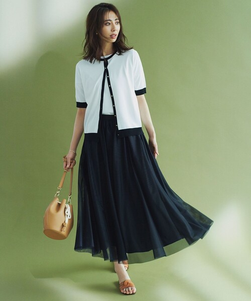 「23区」 半袖ニット 38 ブラック レディース_画像5