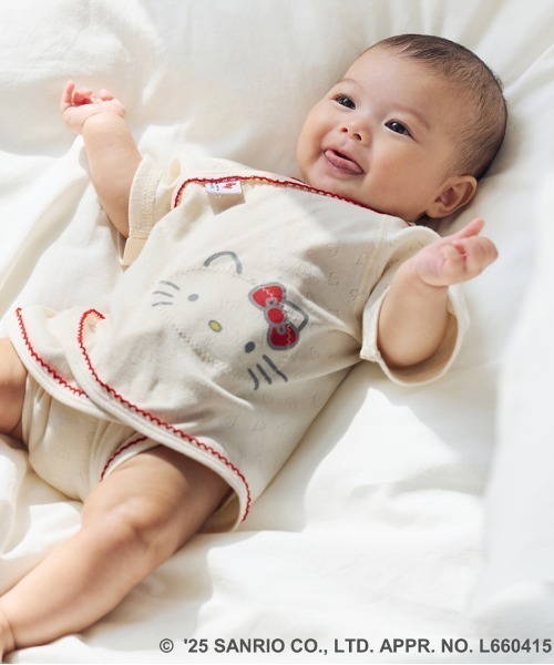 PETIT BATEAU（プチバトー） ベビー肌着 ハートプリント半袖あわせ