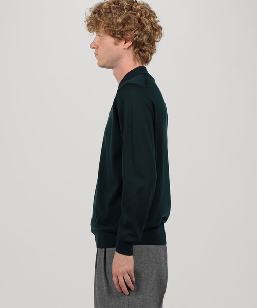 セーター ニット JOHN SMEDLEY TIBOR メリノウール ポロカラーニットシャツ メンズの画像