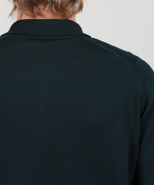 セーター ニット JOHN SMEDLEY TIBOR メリノウール ポロカラーニットシャツ メンズの画像