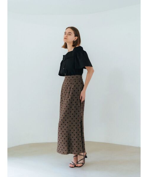 「YECCA VECCA」 ロングスカート S ブラウン レディース_画像4