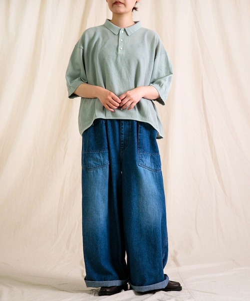 美品 Brocanteブロカント ダークデニム ワイドパンツ 2 Brocante ワイドパンツ ジーンズ デニム デニムパンツ 「Brocante