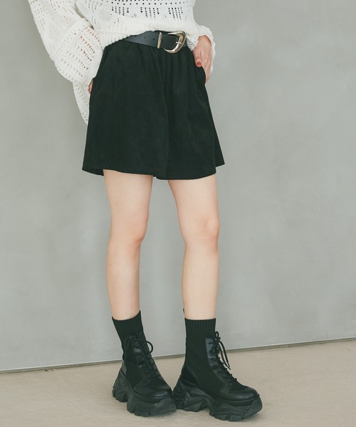 PAGEBOY（ページボーイ） スカート フェイクスエードキュロットパンツ
