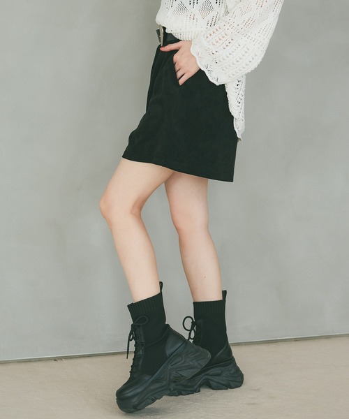 PAGEBOY（ページボーイ） スカート フェイクスエードキュロットパンツ