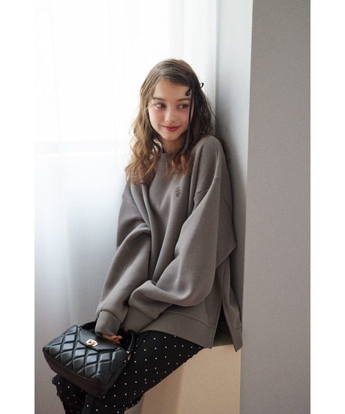 chocomee ルーズロゴスウェット chocomee（チョコミー）の「ロゴスウェット/long size（スウェット