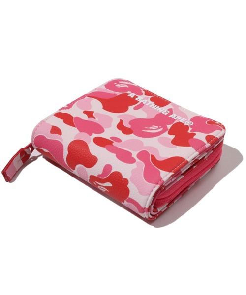 APE エイプ　ABC CAMO MINI ZIPPED WALLET ピンク A BATHING APE（アベイシングエイプ） 財布 ABC CAMO MINI WALLET
