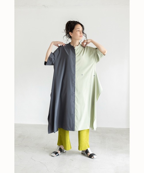 「OSMOSIS」 半袖ブラウス ONE SIZE グリーン レディース_画像5