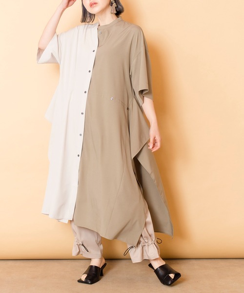 「OSMOSIS」 半袖ブラウス ONE SIZE グリーン レディース_画像10