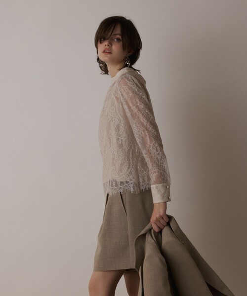 「GRACE CONTINENTAL」 長袖ブラウス 36 キナリ レディース_画像3