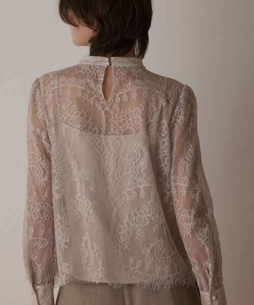 「GRACE CONTINENTAL」 長袖ブラウス 36 キナリ レディース_画像6