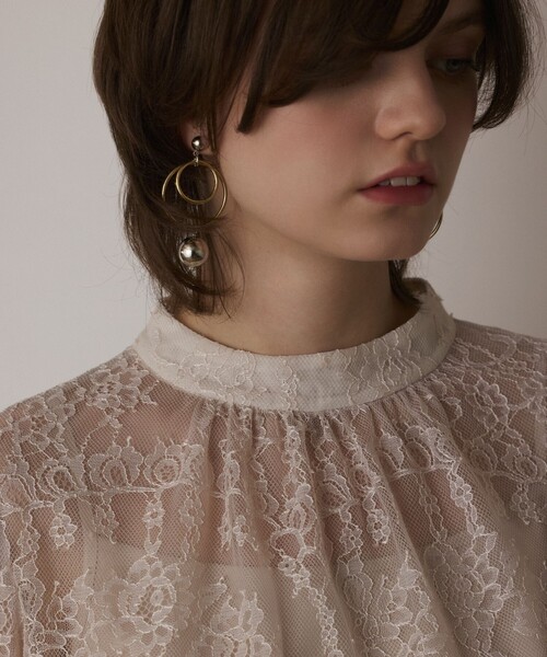 「GRACE CONTINENTAL」 長袖ブラウス 36 キナリ レディース_画像7