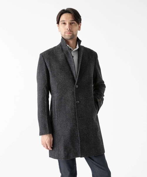 LITHIUM HOMME ヘリンボーン チェスターコート LITHIUM HOMME ヘリンボーン チェスターコート