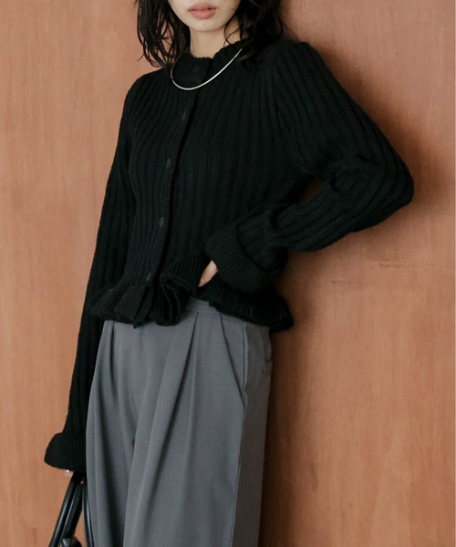 カーディガン ダブルフリルカーディガン レディース : ZOZOTOWN Yahoo