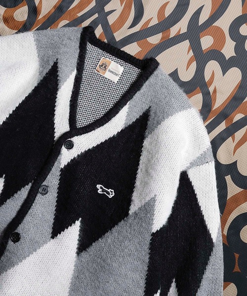 【極美品】Re: NUMBER (N)INE / ニットカーディガン　４ NUMBER (N)INE（ナンバーナイン） カーディガン MOHAIR SOLID JACQUARD