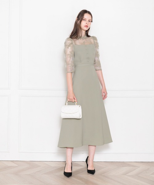 「Leja」 半袖ワンピース LARGE グリーン レディースの画像