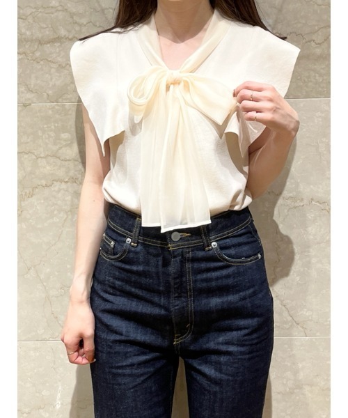 「SNIDEL」 ノースリーブニット FREE グリーン レディース_画像4