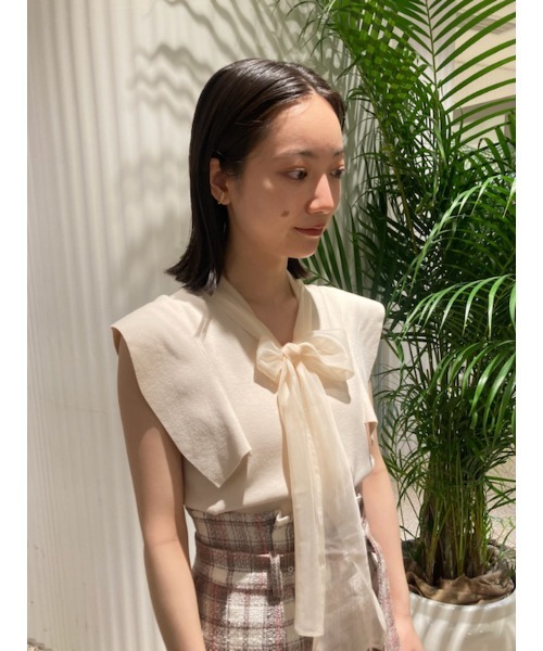 「SNIDEL」 ノースリーブニット FREE グリーン レディース_画像7