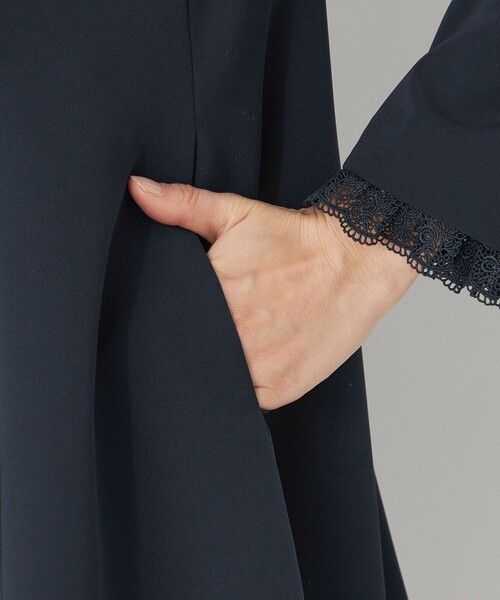 ジャケット ノーカラージャケット デュアルストレッチ ZIP チュニック レディースの画像
