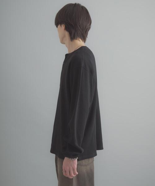 SENSE OF PLACE by URBAN RESEARCH ヘンリーネック tシャツ ワッフル