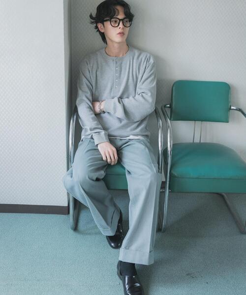 SENSE OF PLACE by URBAN RESEARCH ヘンリーネック tシャツ ワッフル