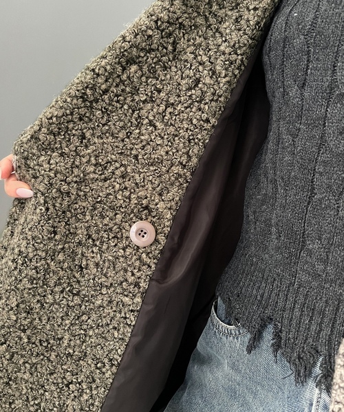 「mily bilet」 ピーコート SMALL アイボリー レディース_画像4