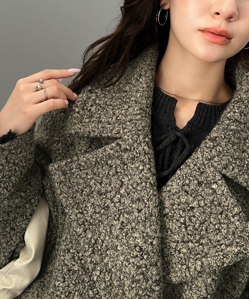 「mily bilet」 ピーコート SMALL アイボリー レディース_画像8