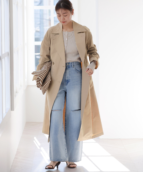 「JOURNAL STANDARD relume」 トレンチコート 38 ベージュ レディース_画像2