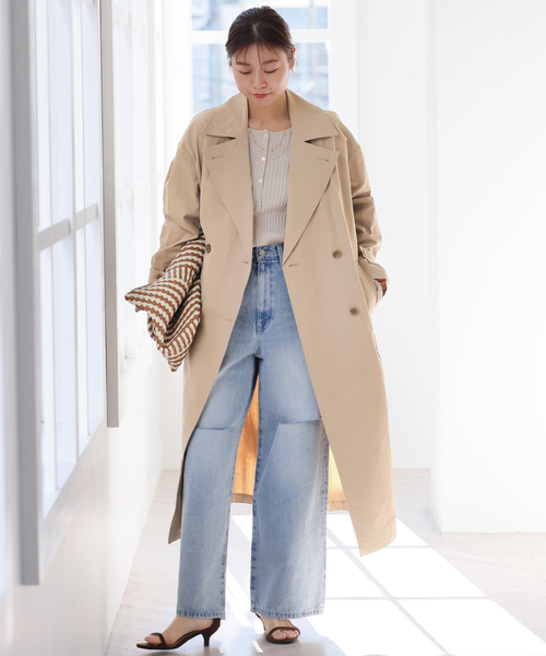 「JOURNAL STANDARD relume」 トレンチコート 38 ベージュ レディース_画像3