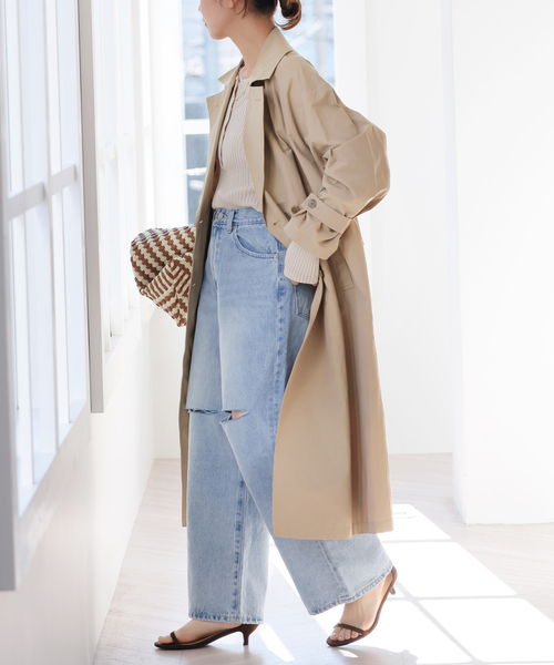 「JOURNAL STANDARD relume」 トレンチコート 38 ベージュ レディース_画像5