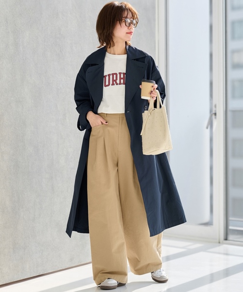 「JOURNAL STANDARD relume」 トレンチコート 38 ベージュ レディース_画像9