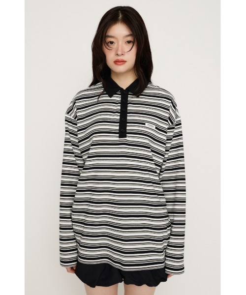 SLY MICHIXSLY POLOシャツ サイズ2 ブラウン SLY | MICHIXSLY POLO シャツ (Tシャツ・カットソー(長袖) ) |SHEL