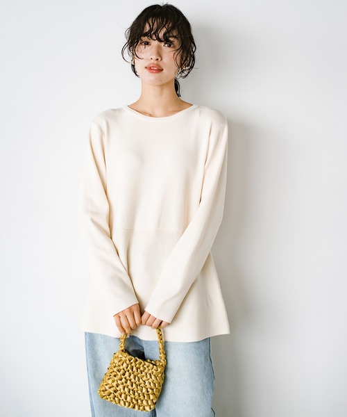 「ANNA LUNA」 長袖ニット MEDIUM オフホワイト レディース_画像3
