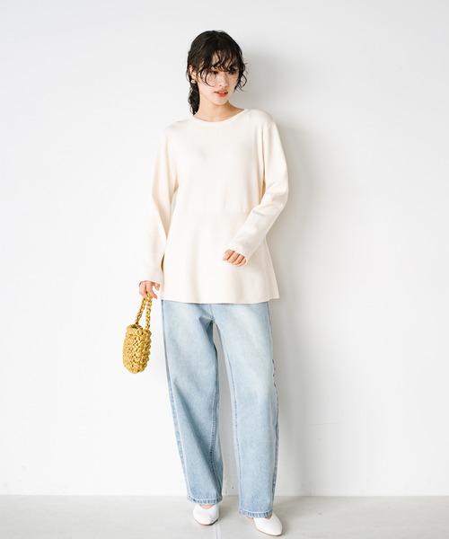 「ANNA LUNA」 長袖ニット MEDIUM オフホワイト レディース_画像4