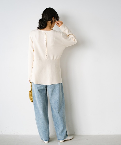 「ANNA LUNA」 長袖ニット MEDIUM オフホワイト レディース_画像6