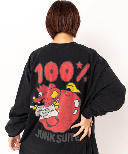 【ブラック】M2620 バナープリントロンT RNA（アールエヌエー） tシャツ M2620 バナープリントロンT レディース