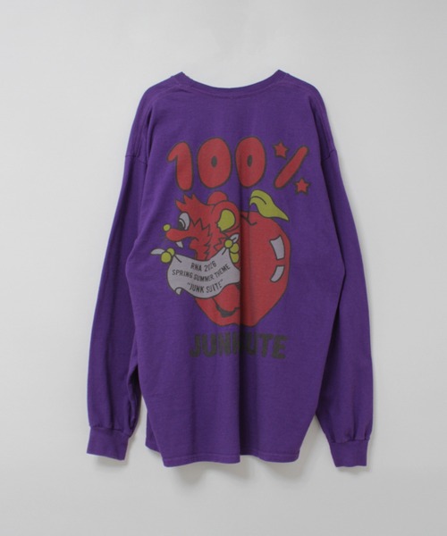 【パープル】M2620 バナープリントロンT RNA（アールエヌエー） tシャツ M2620 バナープリントロンT レディース
