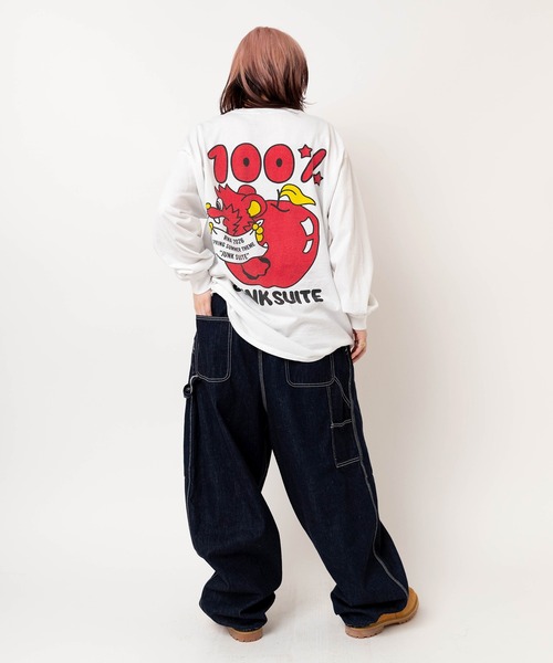 【ブラック】M2620 バナープリントロンT RNA（アールエヌエー） tシャツ M2620 バナープリントロンT レディース